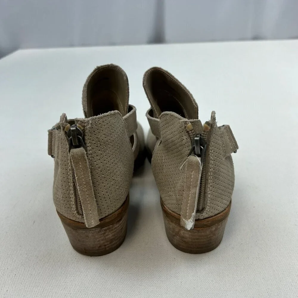 Dolce Vita Women’s Ankle Boots Heeled Beige Size 8.5 Zip